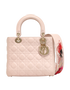 Medium Lady Dior, &pound;2,100, Handbags, Pink, Leather, Front view